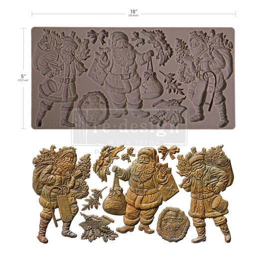 Re-Design With Prima® Decor Moulds  – Santa's Holiday Cheer 5x10"