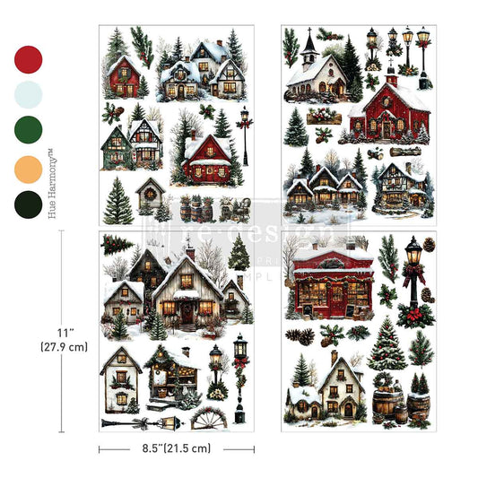 Re-Design With Prima® Middy Transfers - Village of Wonder - 8.5x11" 3 Sheets