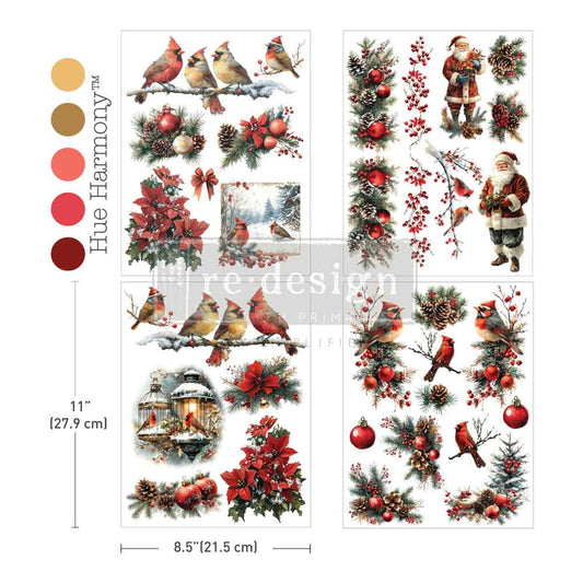 Re-Design With Prima® Middy Transfers -  Feathered Noel 8.5x11"