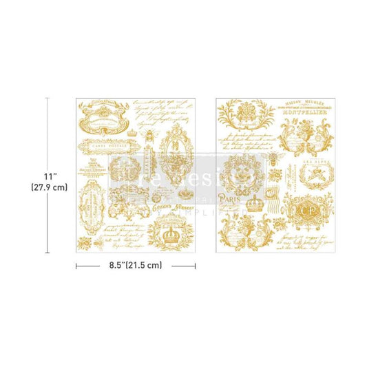 Re-Design With Prima® H20 Transfers - Gilded Memories - 8.5x11"