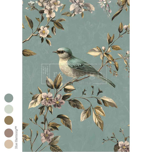 Re-Design With Prima®  A1 Decoupage Fiber - Blue Song 23.4x33.1"