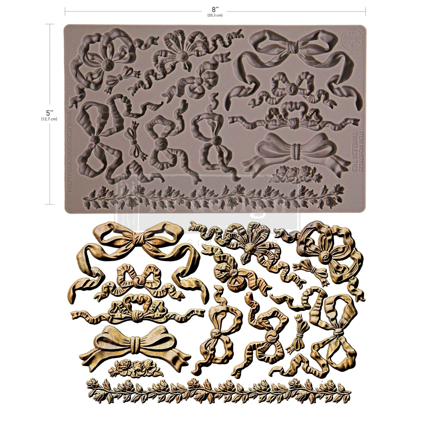 Re-Design With Prima® Decor Moulds  – Timeless Ties 5x8"