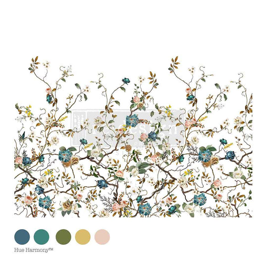 Re-Design With Prima® Decor Transfers - Blue Vine - 24x35"