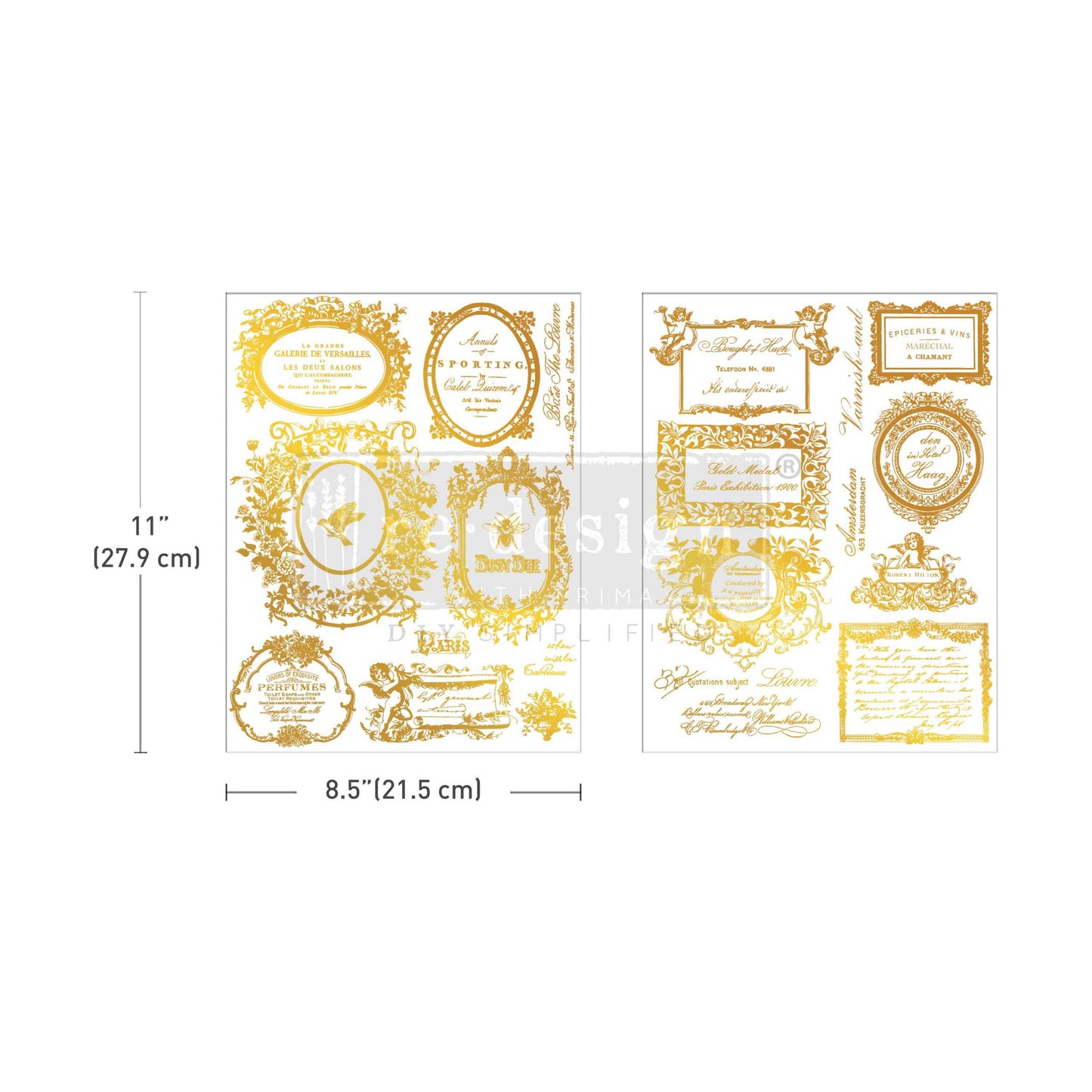 Re-Design With Prima® Middy H2O Transfers - Fleur De Minuit 8.5x11"