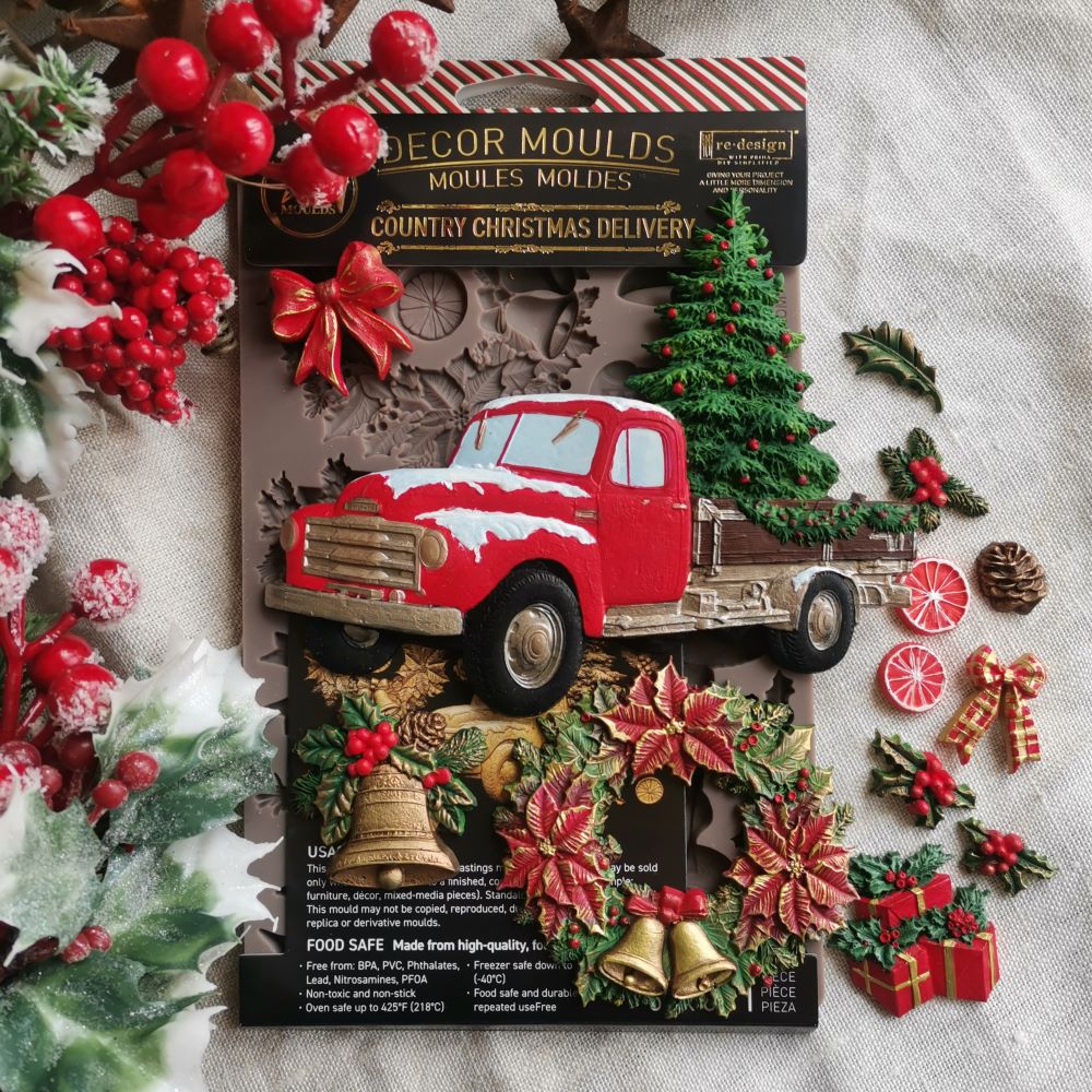 Re-Design With Prima® Decor Mould - Country Christmas Delivery 5x8"