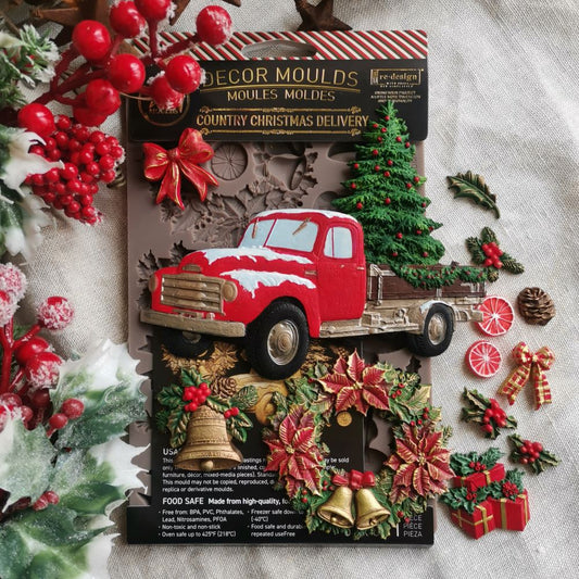 Re-Design With Prima® Decor Mould - Country Christmas Delivery 5x8"