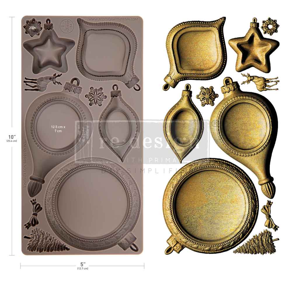 Re-Design With Prima® Decor Mould - Noel Elegance 5x10" 12mm Thickness
