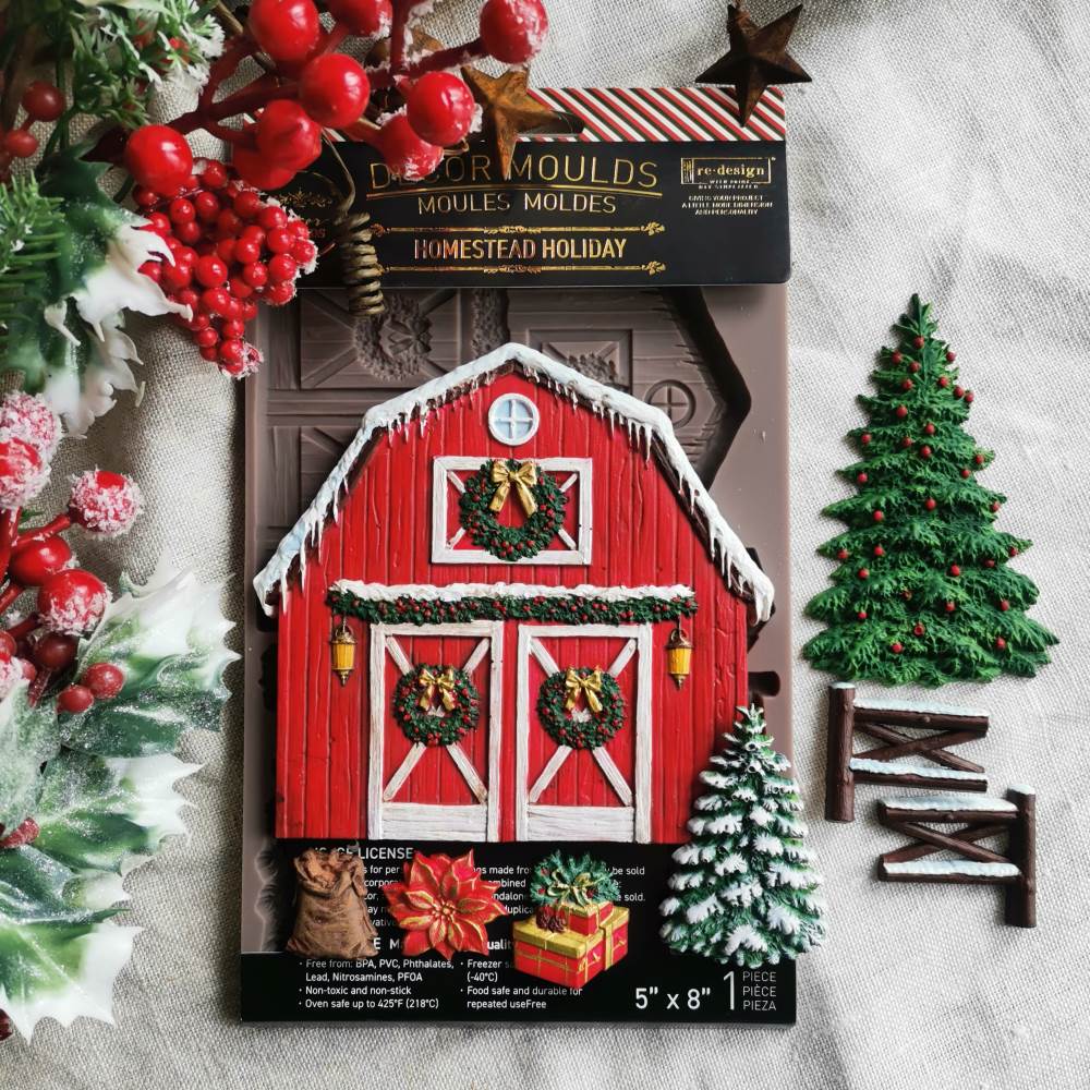 Re-Design With Prima® Decor Mould - Homestead Holiday 5x8"
