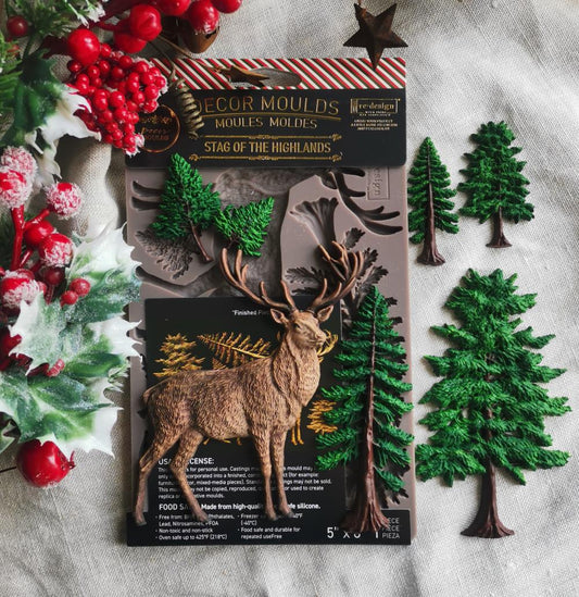 Re-Design With Prima® Decor Mould - Stag Of The Highlands 5x8"