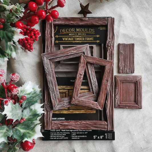 Re-Design With Prima® Decor Mould - Vintage Timber Frame 5x8"