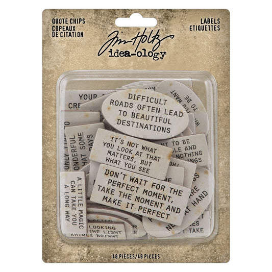 Tim Holtz Quote Chips Labels