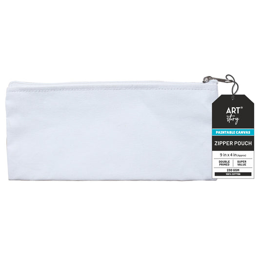 Customizable Canvas Zipper Pouch 9x4"