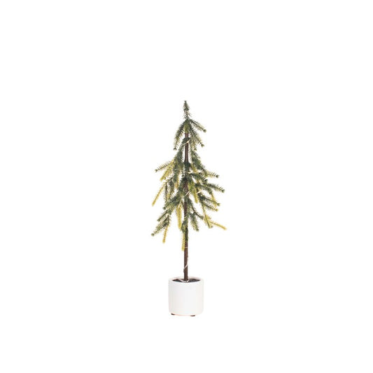 Slim Evergreen LED Tree In Ceramic Pot Small