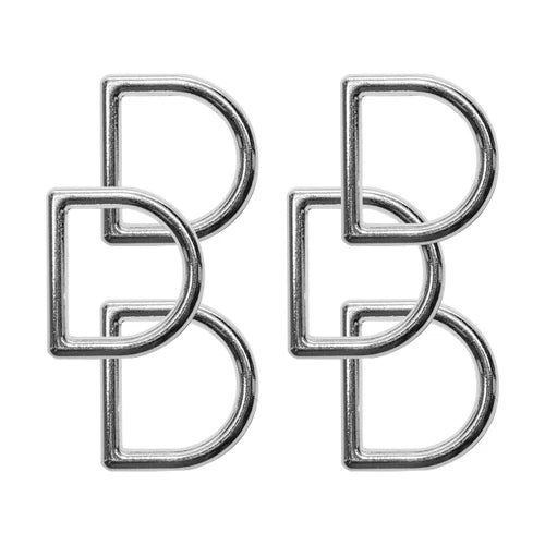 Realeather D-Ring 3/4" Nickle 6Pk