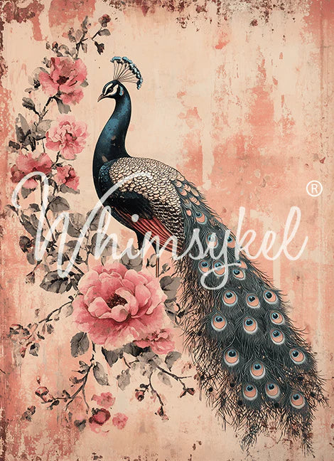 Whimsykel Peacock 21x29