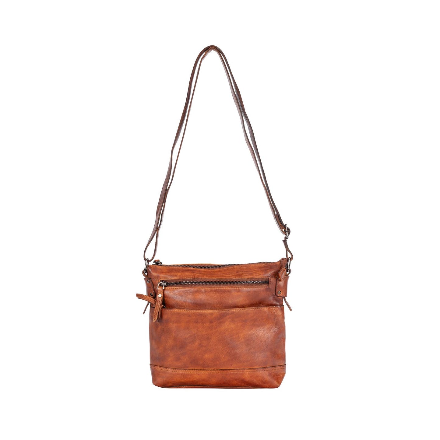 Greenwood Leather : Leather Shoulder Bag Nora - Cognac