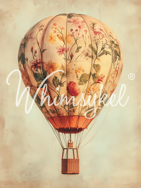 Whimsykel Designs : Decoupage Paper : Botanical Balloon 21x29"