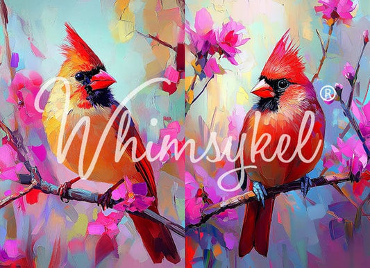 Whimsykel Cardinal Companions 29x21
