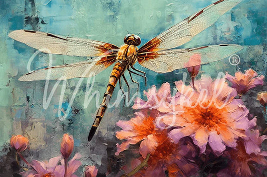 Whimsykel Designs : Decoupage Paper : Dragonfly Dance 29x21