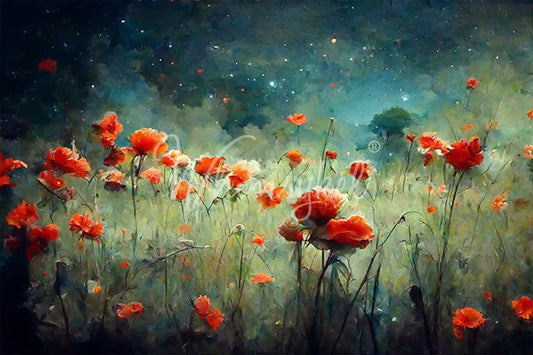 Whimsykel Designs : Decoupage Paper : Field of Poppies 29x21