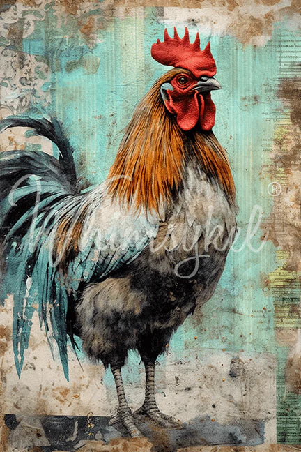 Whimsykel Designs : Decoupage Paper : Hues & Feathers 21x29