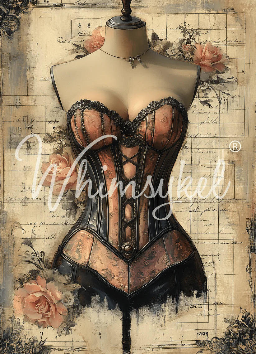 Whimsykel Laced in Time Decoupage 21x29
