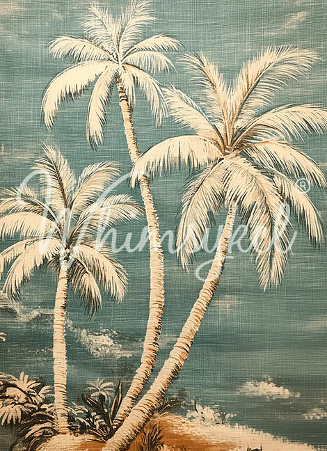 Whimsykel Designs : Decoupage Paper : Linen Palm 21x29
