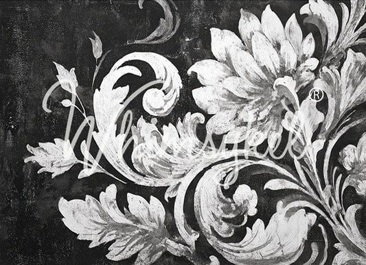 Whimsykel Designs : Decoupage Paper : Noir Brocade Reverse (14x20 & 29x21")