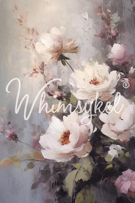 Whimsykel Designs : Decoupage Paper : Petal Poetry 21x29"