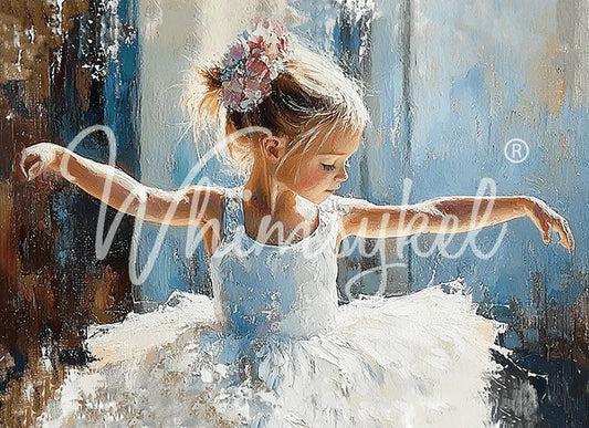 Whimsykel Designs : Decoupage Paper : Pirouettes & Petals (20x14 & 29x21")