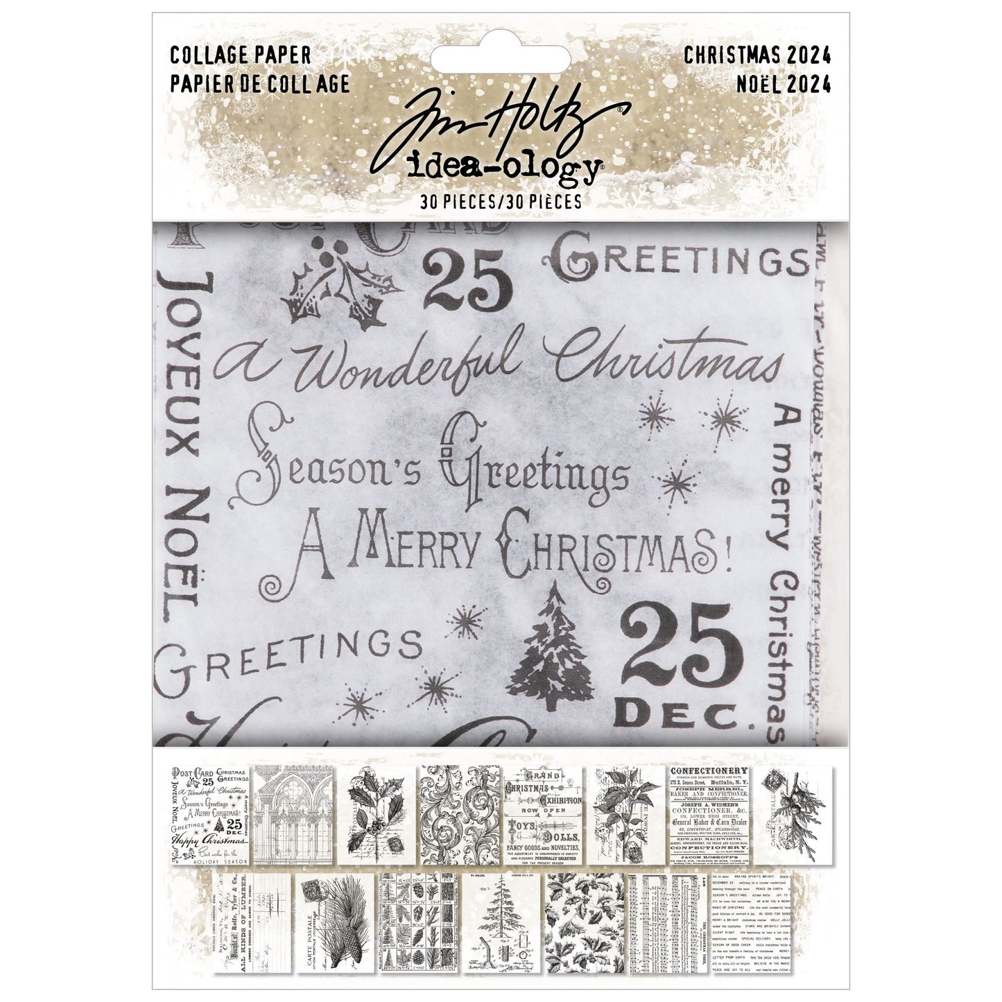 Tim Holtz Idea-ology - Collage Paper Christmas