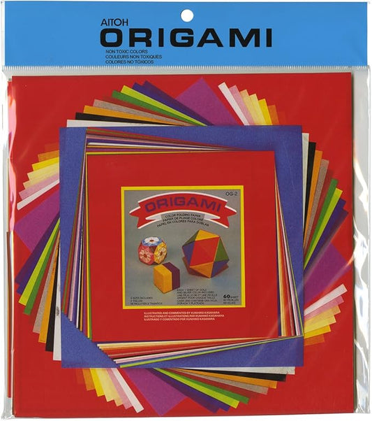 Aitoh Origami Paper 60/pkg Assorted Colors & Sizes