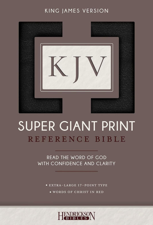 KJV Super Giant Print Reference Bible (Imitation Leather, Black, Red Letter)