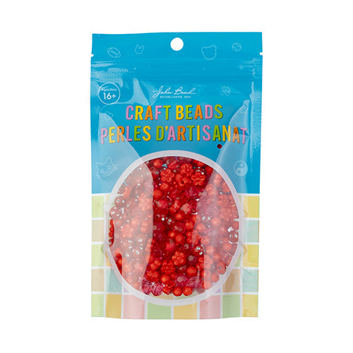 Craft Beads Star Mix 70g Red