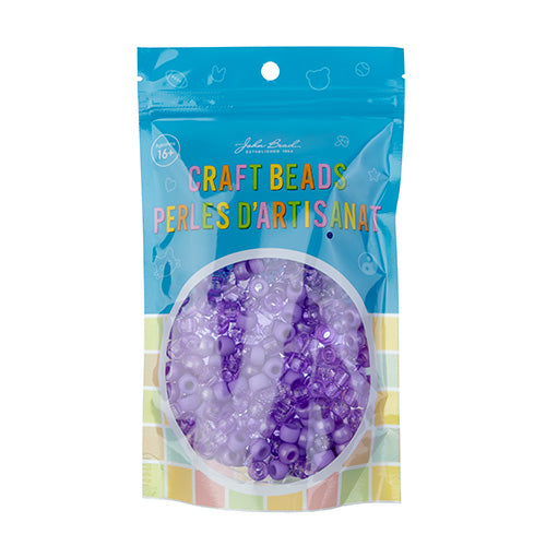 Craft Beads Pony Mix 120g Purple