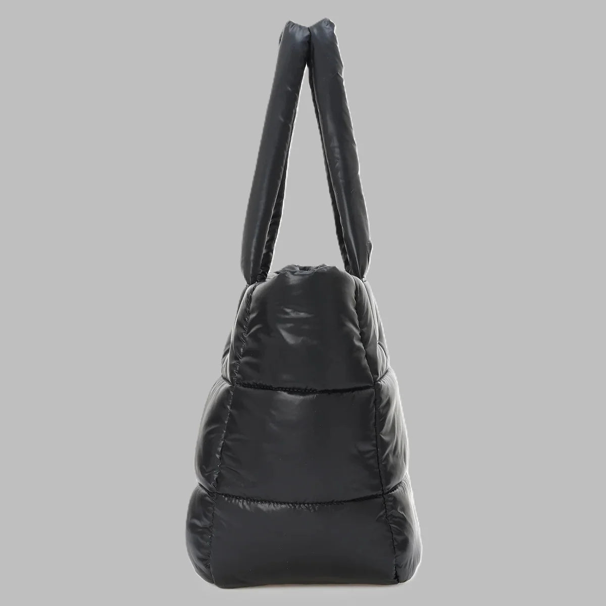 Quilted Tote w/ Zipper Closure Removable Straps