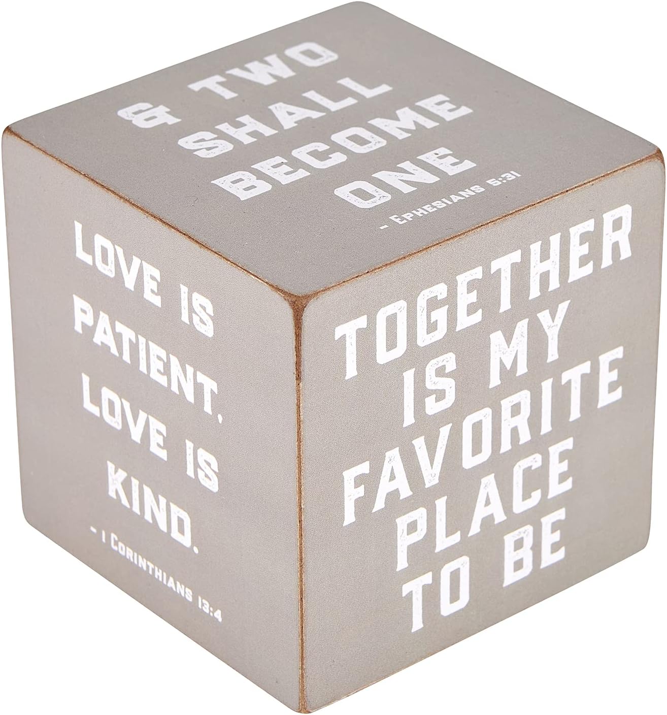 Creative Brands Quote Decor - Wooden Cube