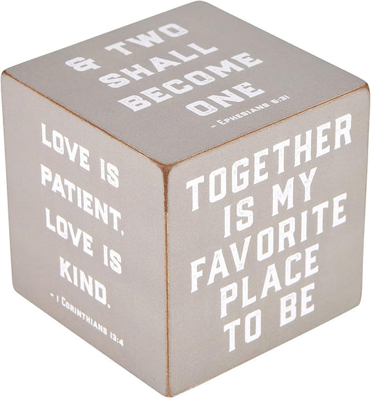 Creative Brands Quote Decor - Wooden Cube