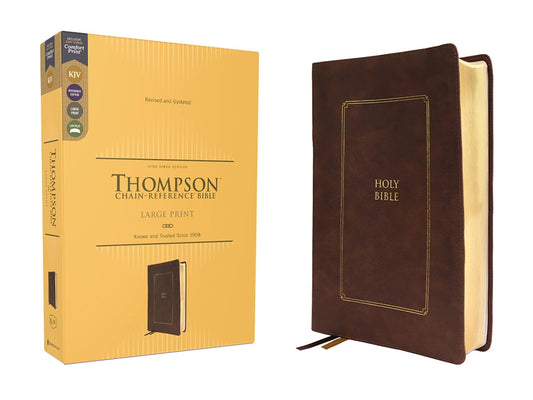 KJV Thompson Chain Reference Bible Leathersoft Brown