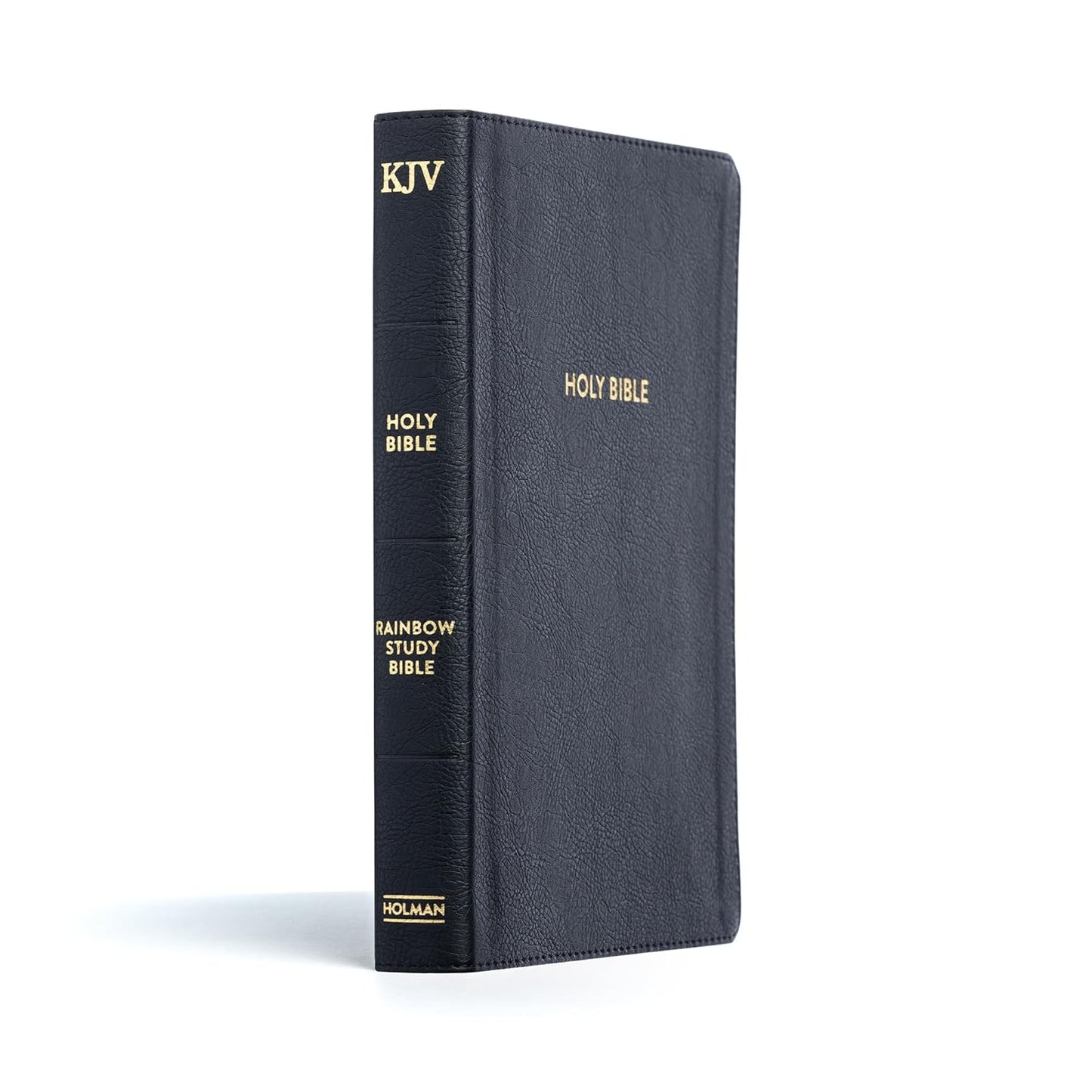 KJV Rainbow Study Bible, Black LeatherTouch