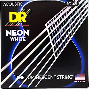 DR ACOUSTIC  10-48 NEON WHITE 10-48 STRINGS