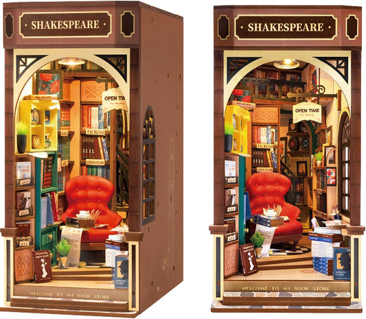 3D Wooden DIY Miniature Booknook & Wonderland- Bookstore