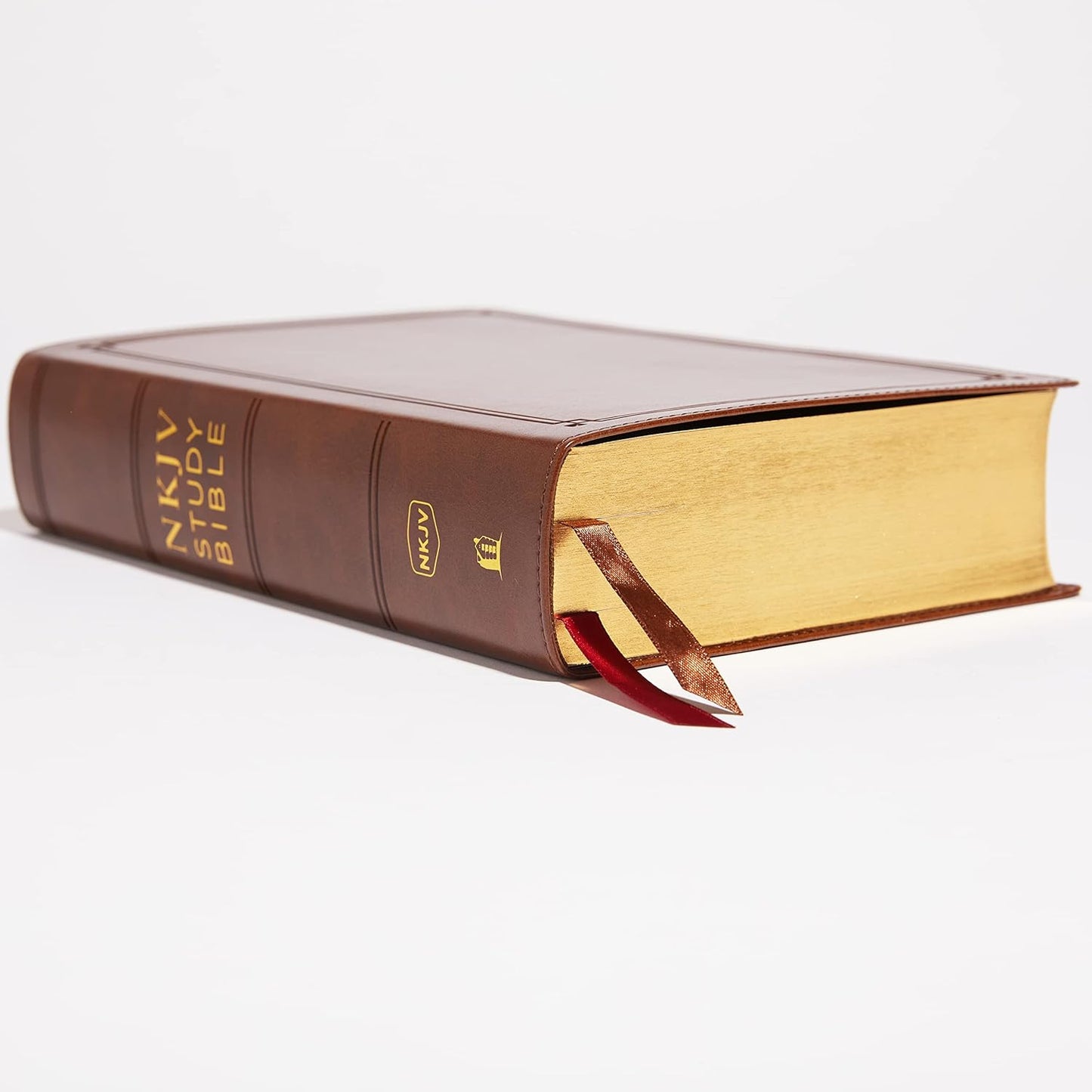 NKJV Study Bible Leathersoft Brown
