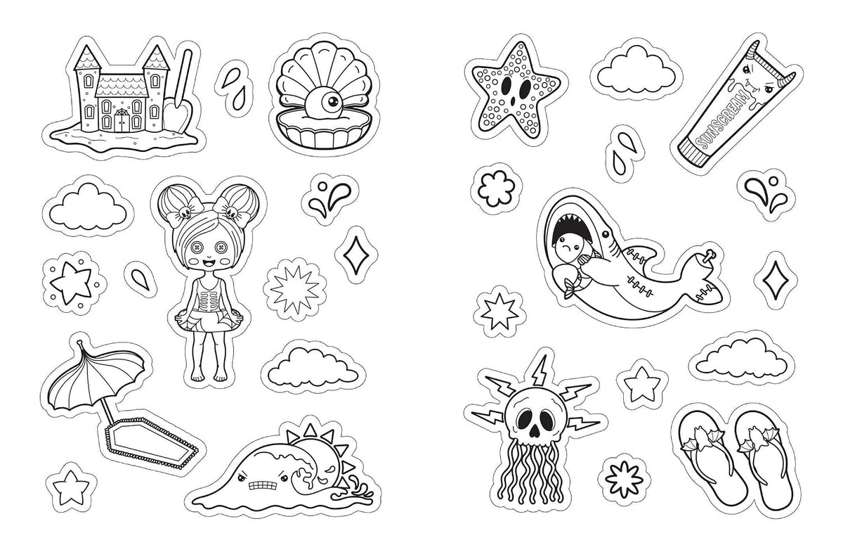 The Creepy Cute Color Your Own Sticker Book