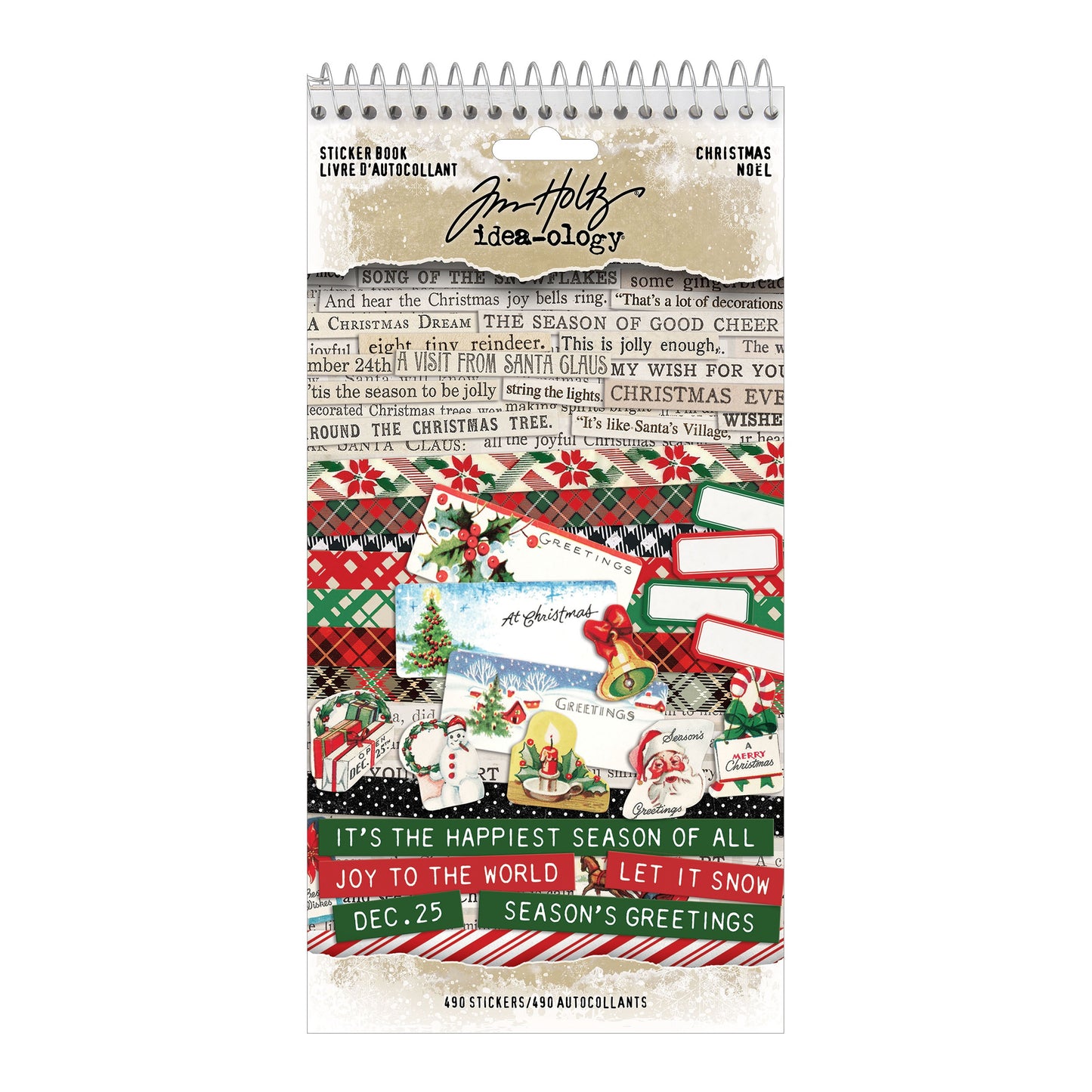 Tim Holtz Idea-ology - Sticker Book Christmas