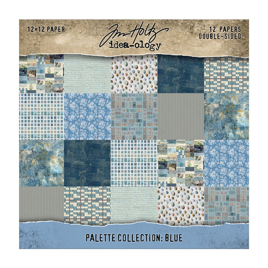 Tim Holtz Idea-Ology Palette Collection Blue 12x12