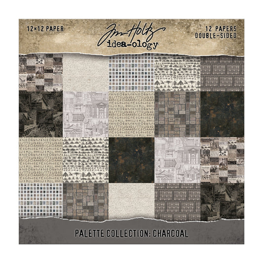 Tim Holtz Idea-Ology Palette Collection Charcoal 12x12