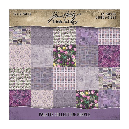 Tim Holtz Idea-Ology Palette Collection Purple 12x12
