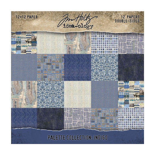 Tim Holtz Idea-Ology Palette Collection Indigo 12x12