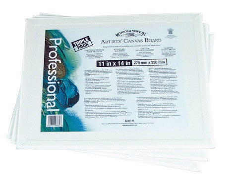 Winsor & Newton Artist Canvas Boards Triple Pack  9x12"